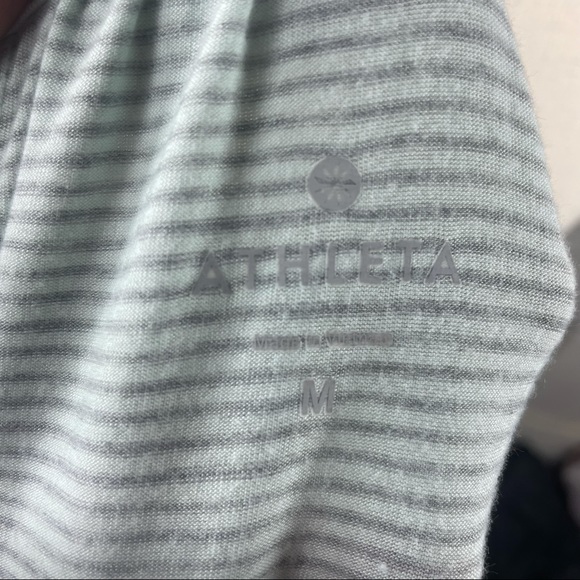 Athleta Hayes Valley Dolman Pullover Mini Stripe Mint Green - Picture 8 of 11